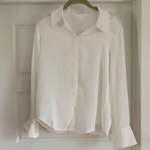 Mango White Women's Blouse